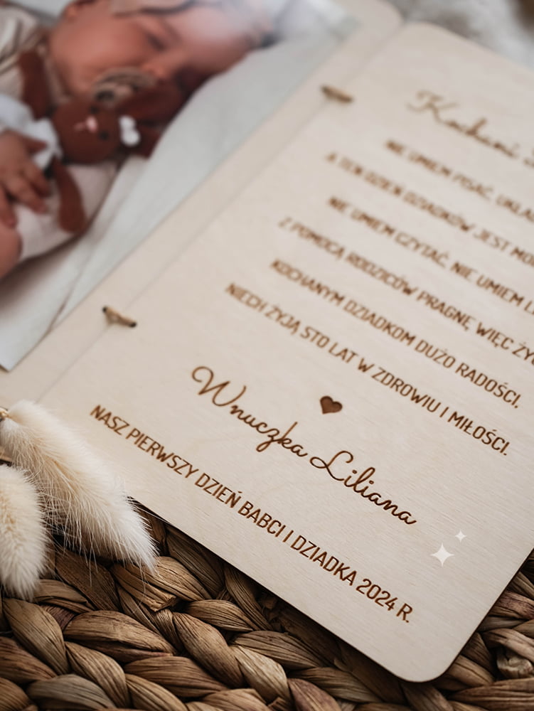 Kartka ramka dla Babci Dziadka Dziadków "Z literką i dopiskiem" - obrazek 5