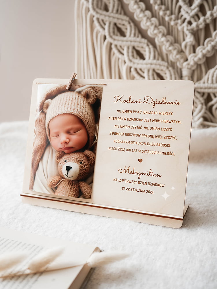 Ramka dla Babci Dziadka Dziadków z wierszykiem "Wierszyk"