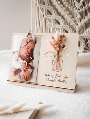 Ramka dla Babci Dziadków z suszonymi kwiatami "Bukiecik"